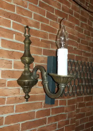 Brass Wall Lamp Item Code BWL23B size long 29.5 cm. wide 9 cm. deep 23 cm.