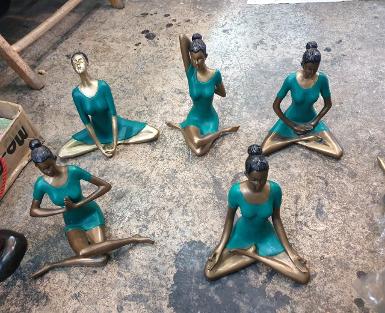 YOGA LADY Brass Item Code YOGA LADY 05 size high 200 mm.